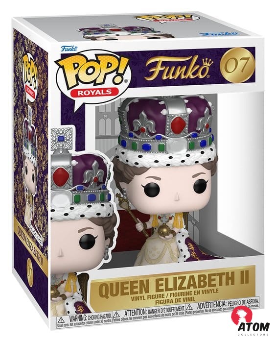 Queen Elizabeth II POP! - Premium Vinyl - Figurine 100th- Queen Elizabeth II (Coronation) - (9 cm) - Funko