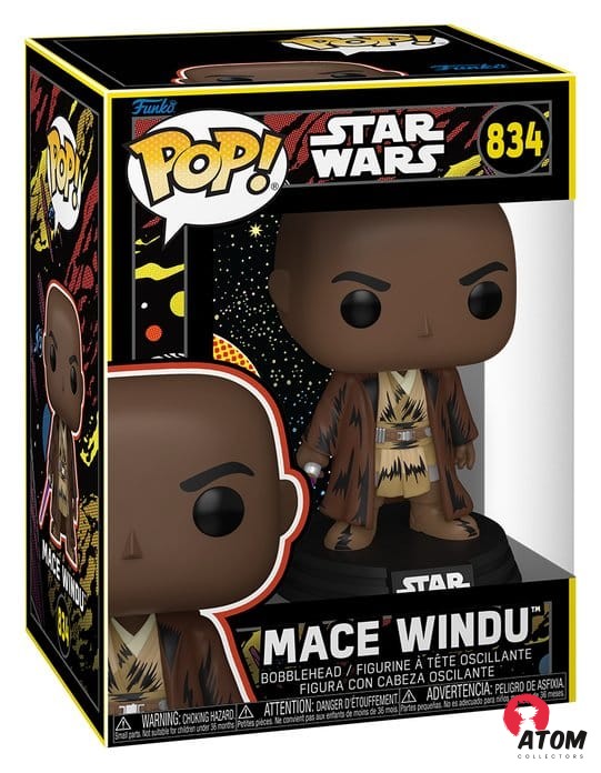 Star Wars - POP! - Vinyl Figurine Mace Windu (Retro) - (9 cm) - Funko