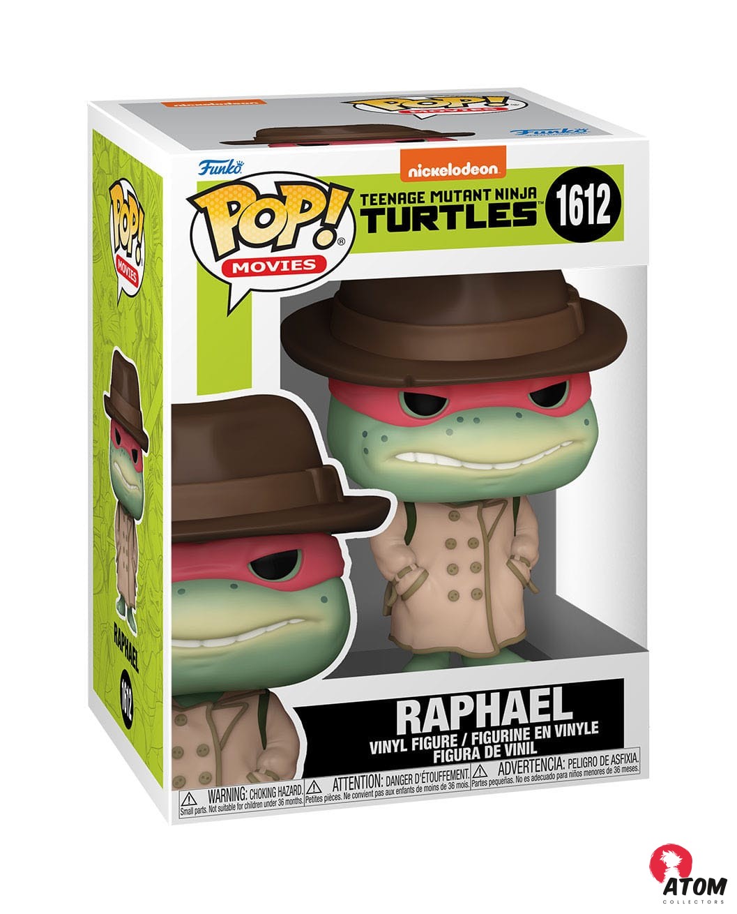 Tortues Ninja POP! - Movies Vinyl - Figurine Raphael w/Coat & Hat - (9 cm) - Funko