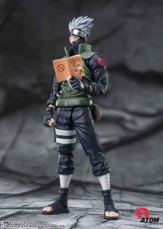 Figurine S.H. Figuarts - Naruto - Figurine Kakashi Hatake -The famed Sharingan Hero - (16 cm) . Bandai Tamashii Nations – Image 2