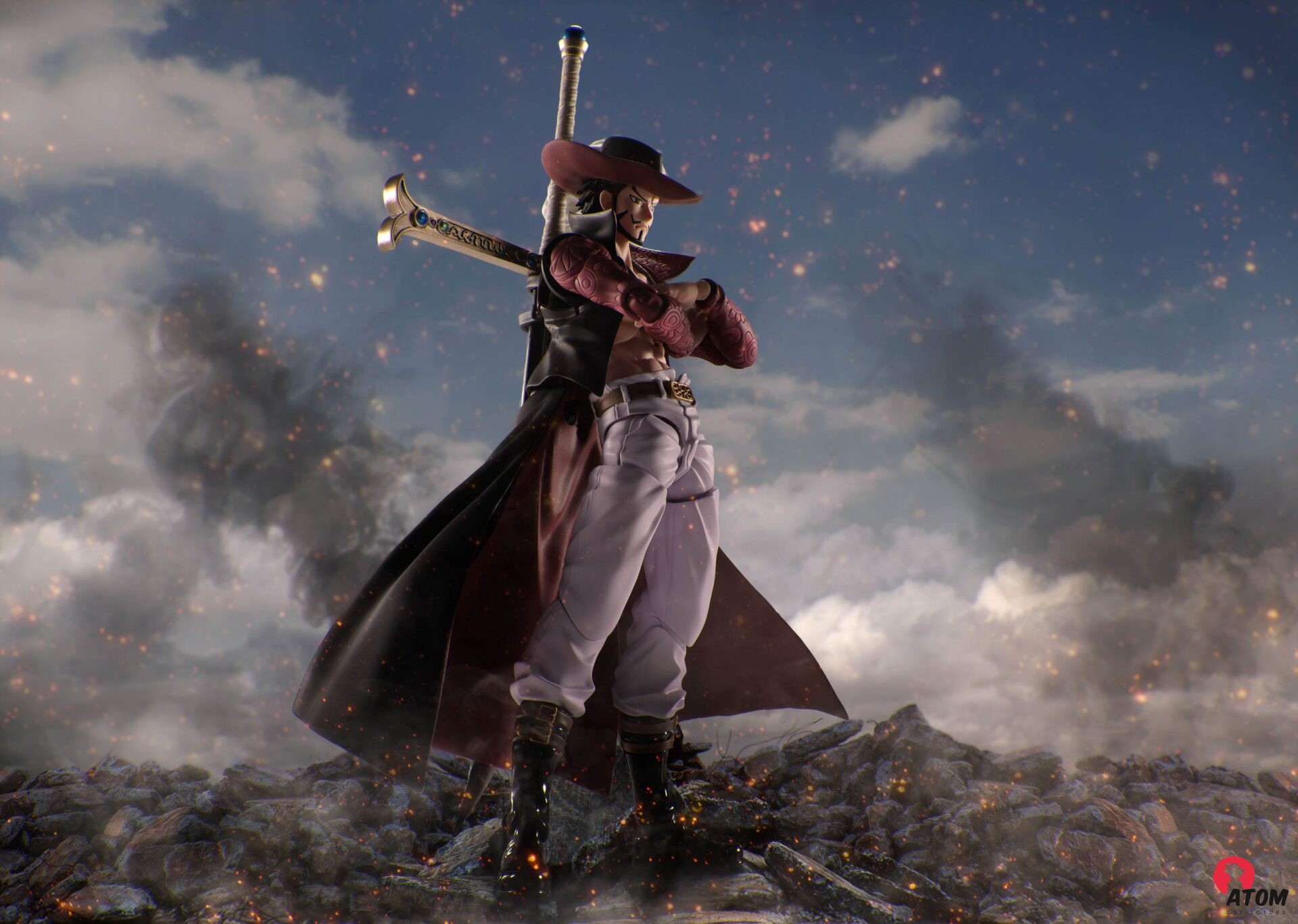 One Piece figurine - S.H.Figuarts Dracule Mihawk Hawkeye- (17 cm) - Bandai Tamashii Nations – Image 10