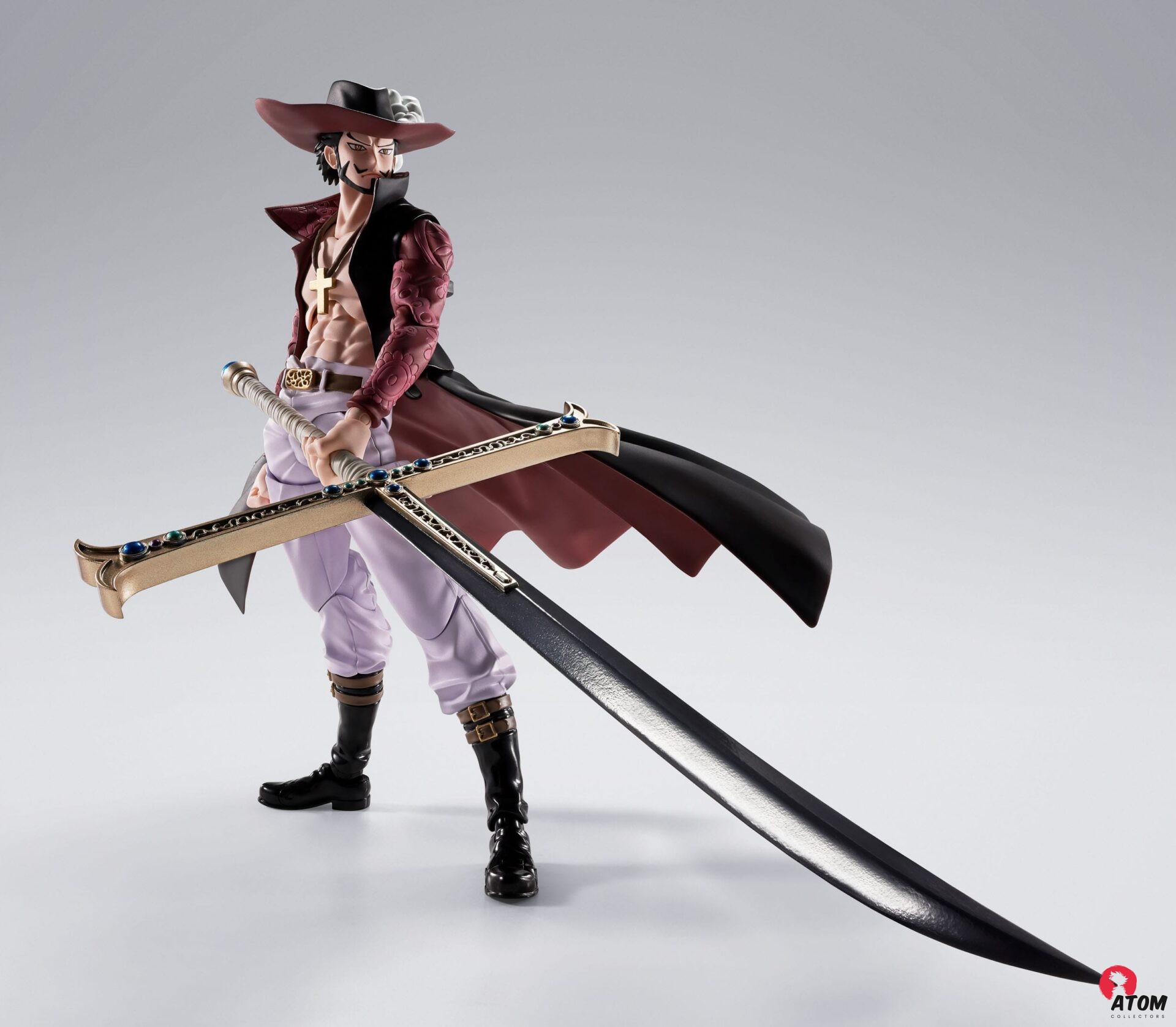 One Piece figurine - S.H.Figuarts Dracule Mihawk Hawkeye- (17 cm) - Bandai Tamashii Nations – Image 5