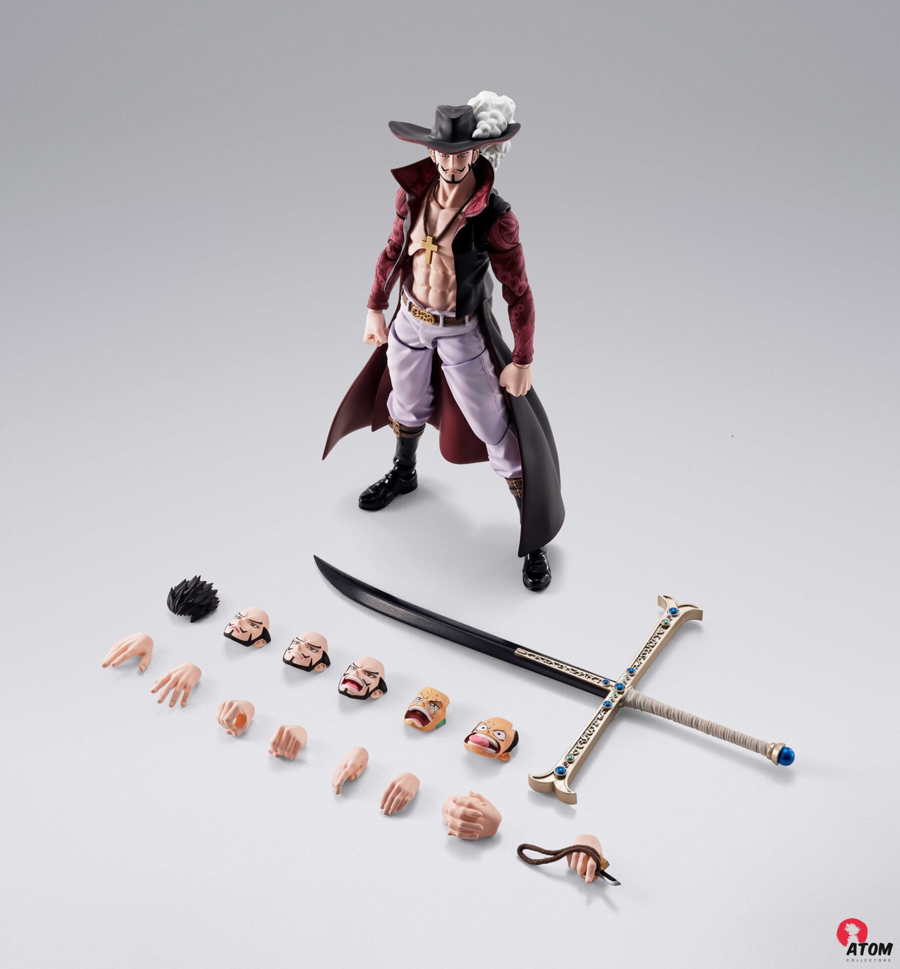 One Piece figurine - S.H.Figuarts Dracule Mihawk Hawkeye- (17 cm) - Bandai Tamashii Nations – Image 6