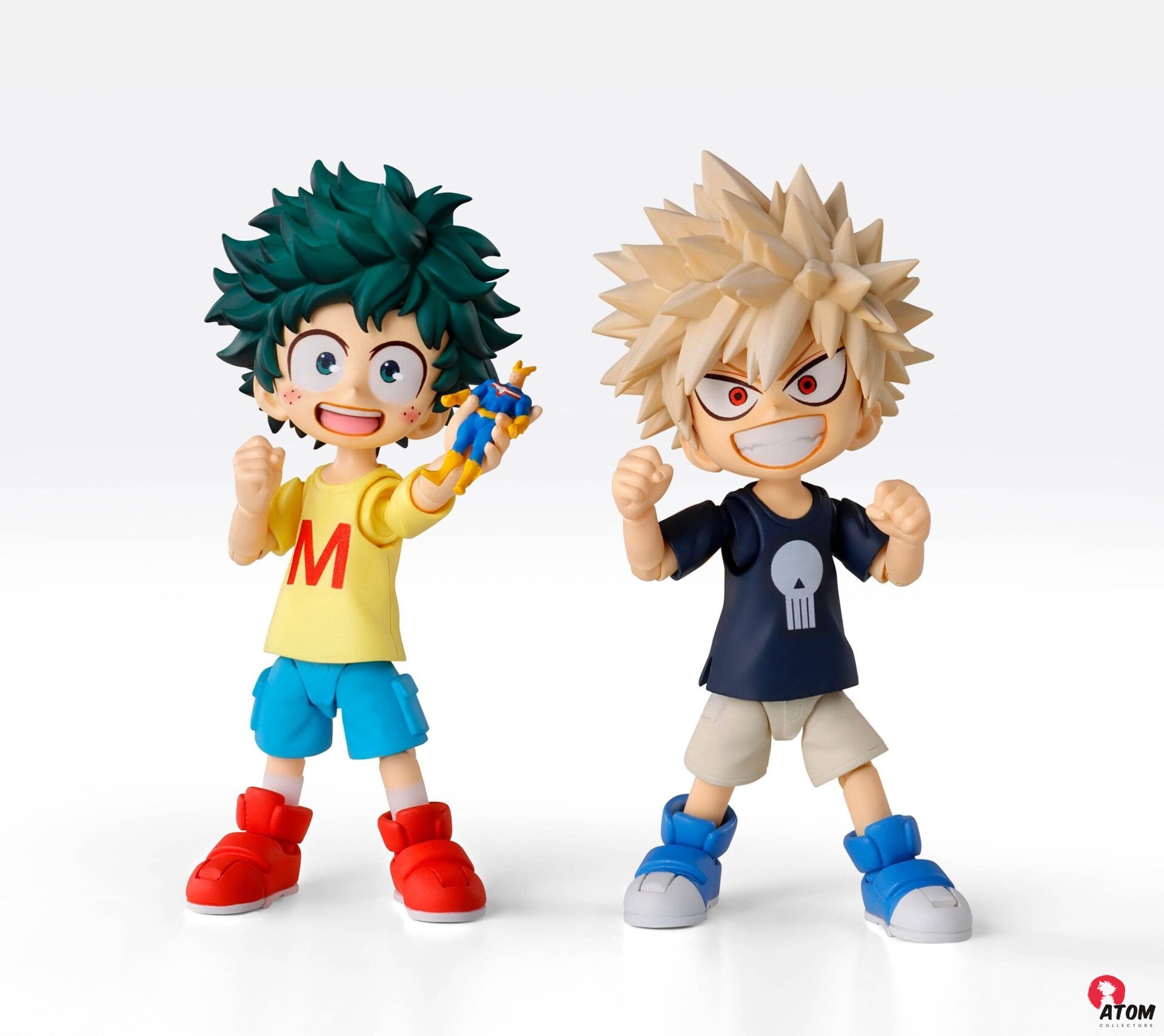 Figurine S.H. Figuarts - My Hero Academia -Izuku Midoriya & Katsuki Bakugo -Childhood Set- ( 9 cm) . Bandai Tamashii Nations
